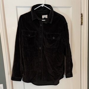 American Eagle Outfitters Black Corduroy Shirt